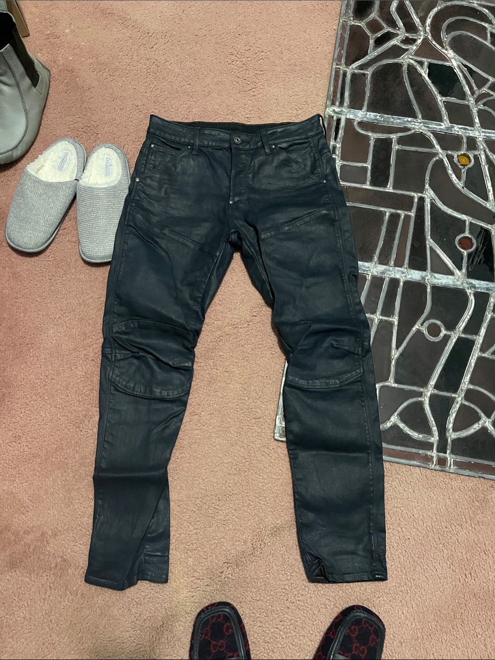 G-Star Raw Black Skinny Moto Jeans